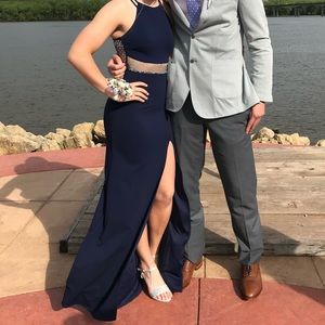 B Darlin navy sequin dress. Size 3/4